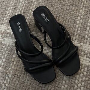 Michael Kors Black Strappy Mules